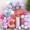 100 PCS Donut Balloons Garland Pastel Decoration Kits Sprinkles Confetti Doughnut Backdrop Cutouts Kids Birthday Party Balloons Arch Photo Props Favor Ideas Supplies